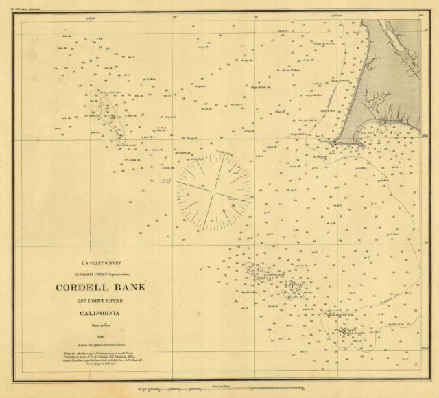 Chart of Cordell Bank off Point Reyes, California under Benjamin Peirce superintendent Picture