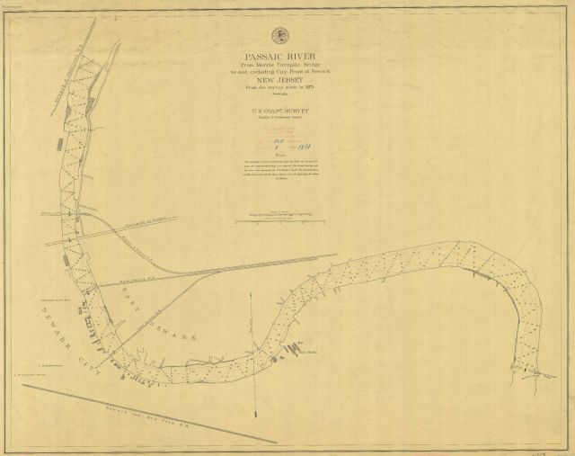 Chart of Passaic River from Morris Turnpike Bridge to and including City Front of Newark, New Jersey Carlile P Picture