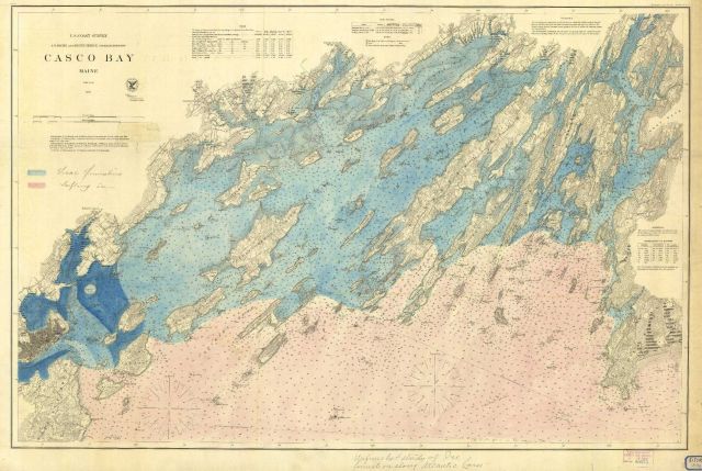 Chart of Casco Bay, Maine Picture