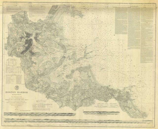 A chart of Boston Harbor, Massachusetts Picture