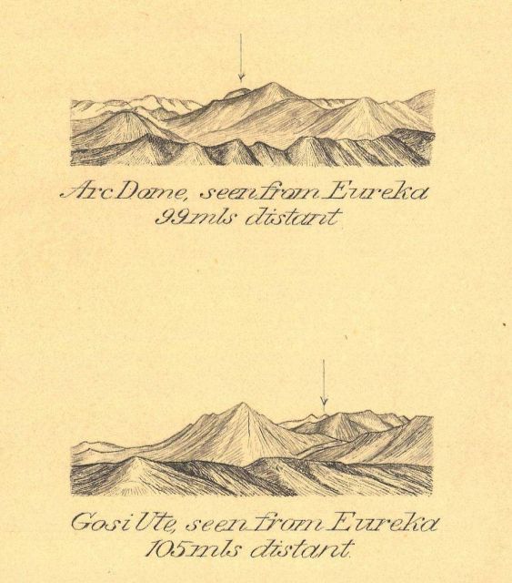 Reconnaissance views across the mountains of the Great Basin at the beginning of the work on the 39th Parallel Arc of Triangulation which extended fro Picture