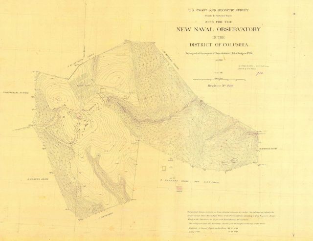 Topographic survey of the site of the new Naval Observatory by Charles Junken of the Coast and Geodetic Survey Picture