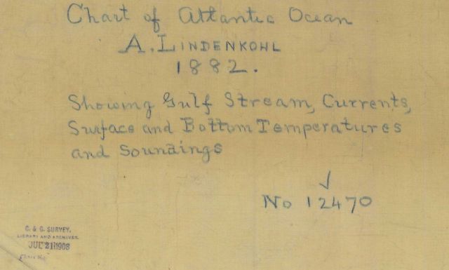 Title block to Chart of Atlantic Ocean by A Picture