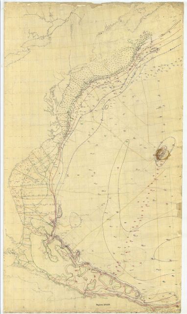 Rough draft showing continental slope profiles of part of Chart of Atlantic Ocean by A Picture