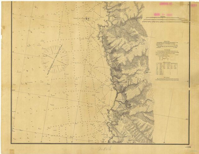 Nautical chart from Kasler's Point to Point Carmel, south of Monterey, southern half. Picture