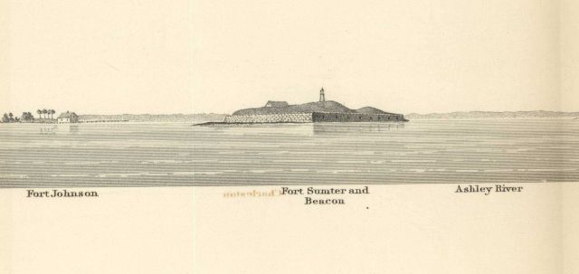 Cut-out view of Fort Sumter. Picture