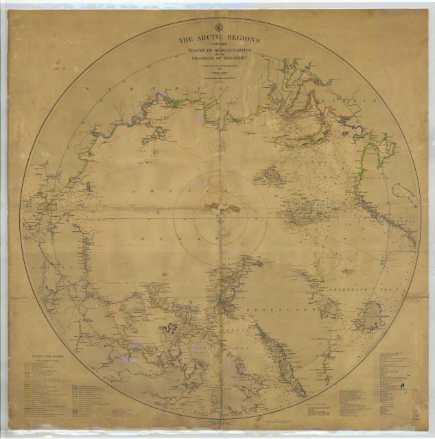 Map of the Arctic Regions with the Tracks of Search Parties and the Progress of Discovery Picture