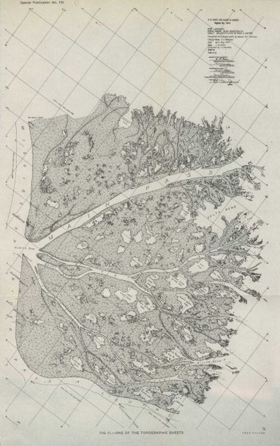 Manuscript sheet of the various passes of the Mississippi River compiled from aerial photographs Picture