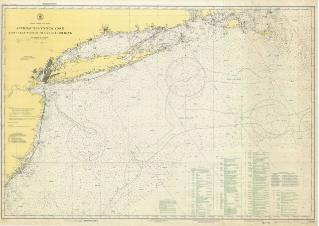 Shipwreck chart showing location of sunken wrecks for use by surface warfare vessels engaged in anti-submarine warfare Picture