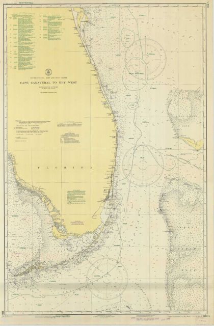 Shipwreck chart showing location of sunken wrecks for use by surface warfare vessels engaged in anti-submarine warfare Picture