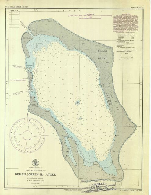 Chart produced shipboard by C&GS personnel of the USS PATHFINDER during World War II Picture