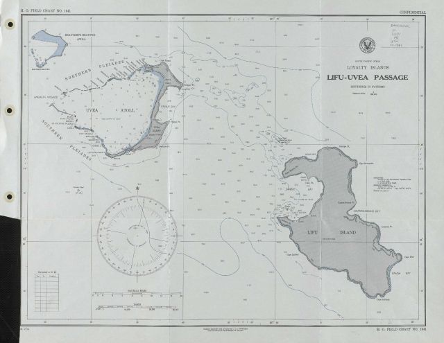 Chart produced shipboard by C&GS personnel of the USS PATHFINDER during World War II Picture