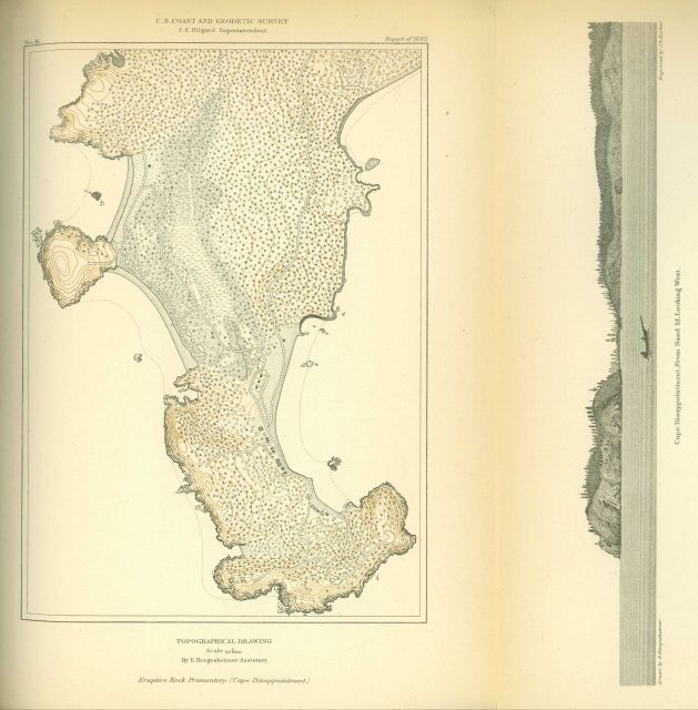 Topographic map of Cape Disappointment, Washington, by Edwin Hergesheimer, one of the greatest of Coast Survey topographers and cartographers Picture