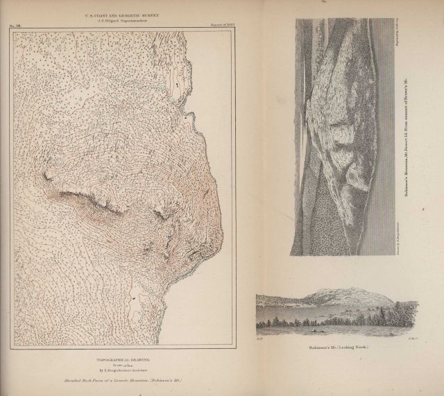 Abraded rock faces of Robinson's Mountain , by Edwin Hergesheimer, one of the greatest of Coast Survey topographers and cartographers Picture