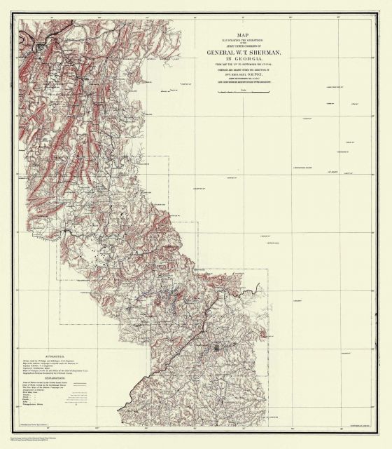 Map illustrating the operations of General W.T Picture