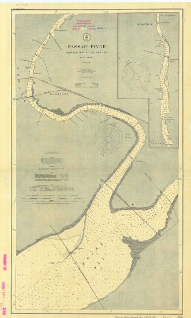 Chart of Passaic River, Newark Bay to Belleville Picture
