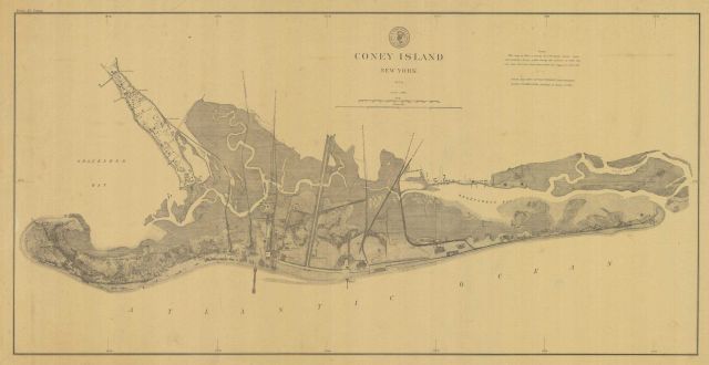 Reflecting the new found leisure time of the New York middle-class, this map of Coney Island had to have produced solely for the tourist trade of New  Picture