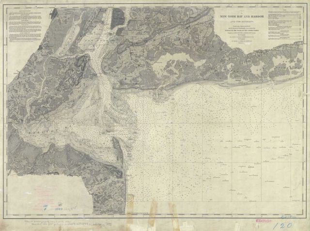 Single sheet chart of New York Bay and Harbor Picture