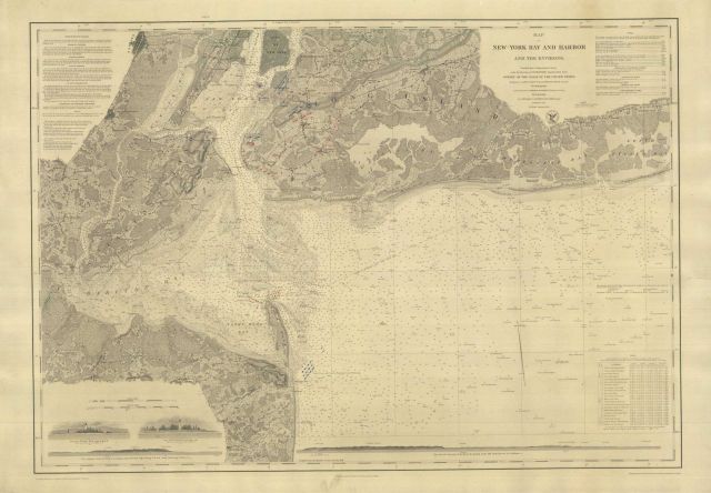 Single sheet chart of New York Bay and Harbor Picture