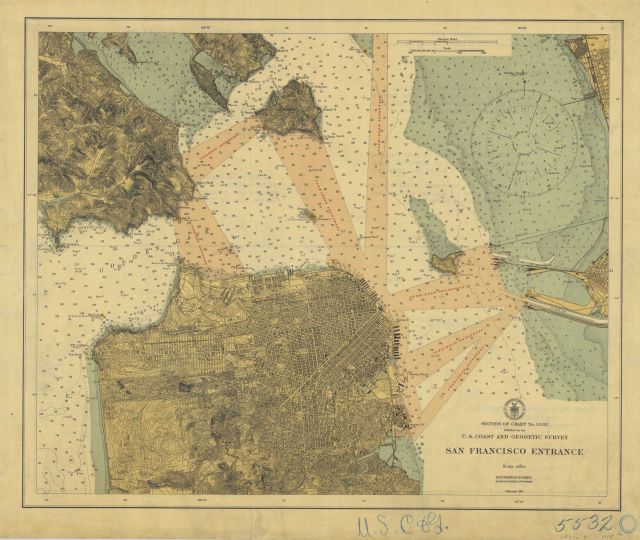 Special Chart of San Francisco Bay published for the Panama Pacific International Exposition, also known as World's Fair, held at San Francisco in 191 Picture