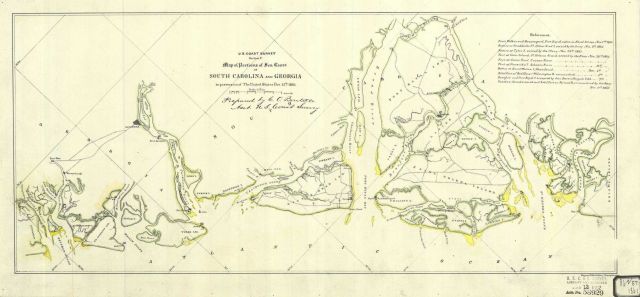 Map of portions of the Sea Coast of South Carolina and Georgia in possession of the United States, December 12th, 1861 Picture