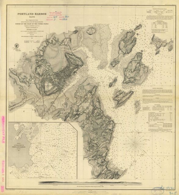 Chart of Portland Harbor Maine Picture