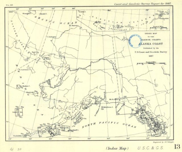 Index Map to the Harbor Charts Alaska Coast Published by the U.S Picture