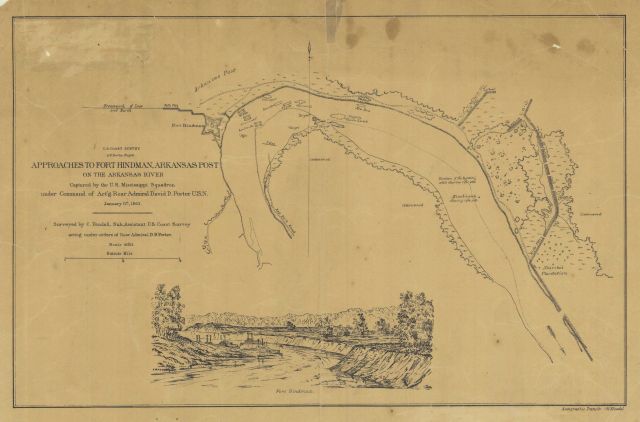 Published view of Approaches to Fort Hindman, Arkansas Post on the Arkansas River Picture