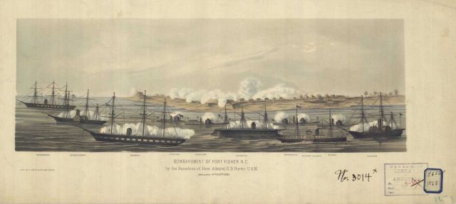 Lithographic print of Bombardment of Ft Picture