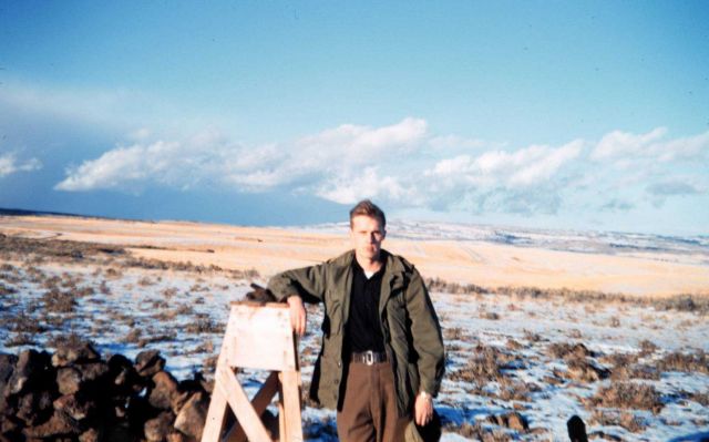 Harley Nygren at an observing stand in eastern Washington. Picture
