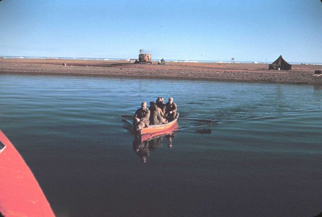 Heading out to the Survey Launch -15 to start the day's work. Picture