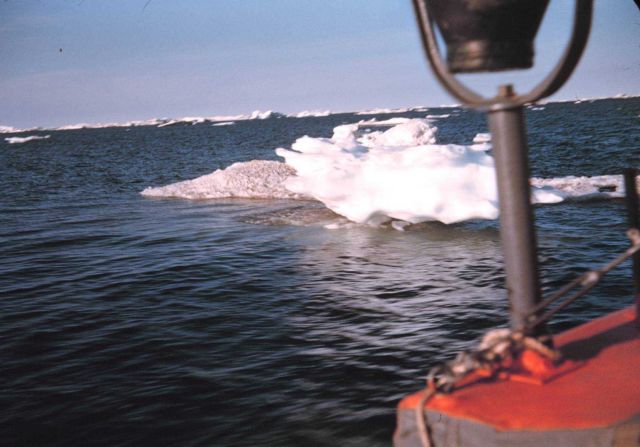 Compass stand and ice berg Picture