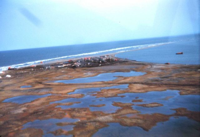 Tigvariak Island base camp from the air Picture