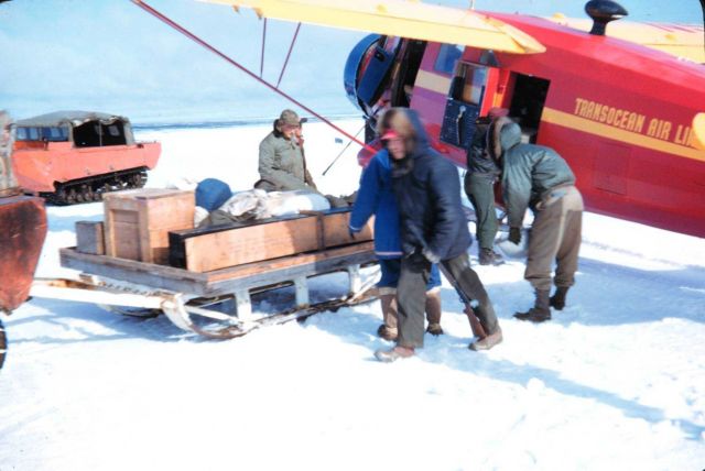 Unloading a Norseman ski-plane at Oliktok Point Picture