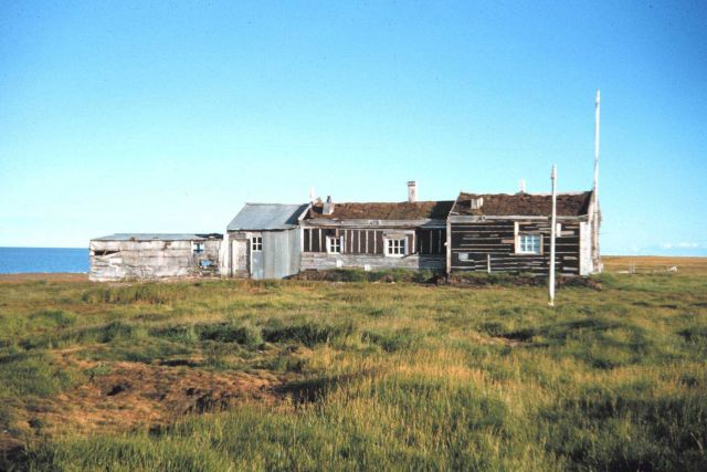 Abandoned fur traders' outpost on the Arctic coast Picture