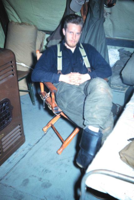 Harley Nygren taking it easy after a day out on the tundra Picture