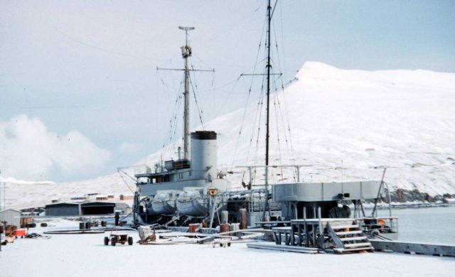 The PATHFINDER at low tide at a Dutch Harbor pier Picture