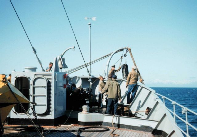 Dredging off the PATHFINDER for geologic samples on Pamplona Sea Ridge In the vicinity of Cape St Picture