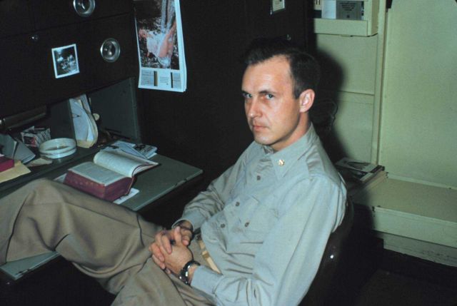 Lieutenant Commander Harley Nygren On the EXPLORER. Picture