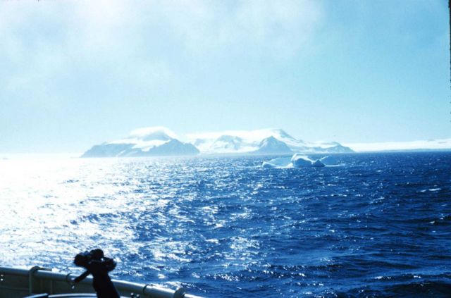 Elephant Island in the distance - island Shackleton left from on 800 mile open boat trip to South Georgia Island Picture