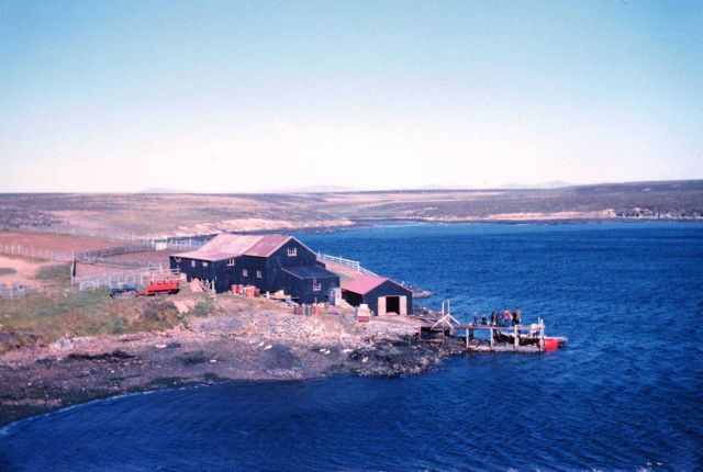 Rincon Grande Ranch in the Falkland Islands - the SHACKLETON came here to pick up sheep carcasses for supplying Antarctic bases. Picture