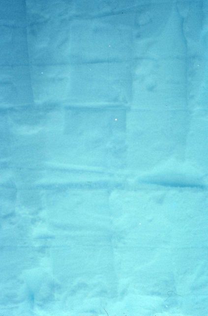 Layers of snow in the snow hole. Picture