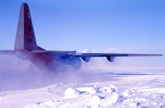 Kicking up a little loose ice and snow during takeoff Picture