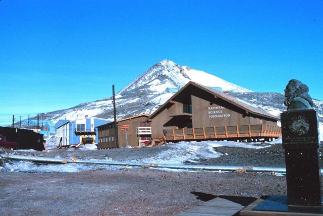 Antarctic headquarters of the National Science Foundation at McMurdo Sound Picture