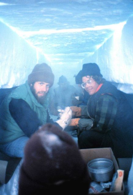 Social life under the ice during survival training exercise. Picture
