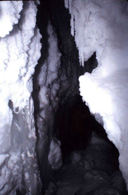 Stalactites and masses of ice crystals Picture