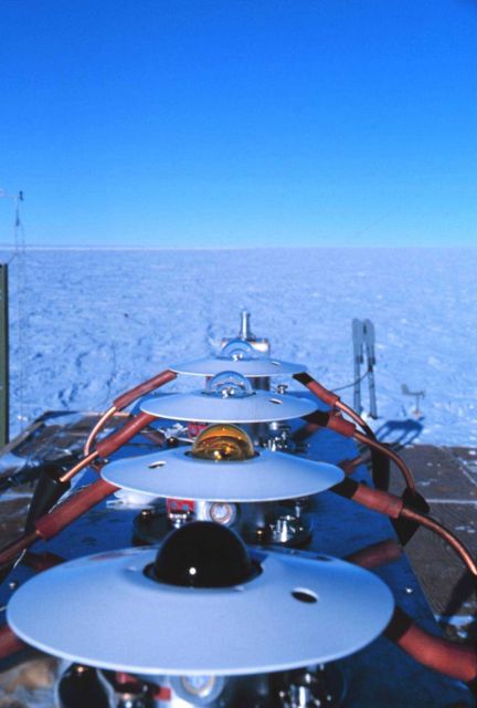 Instruments mounted on the roof of the Clean Air Facility Picture