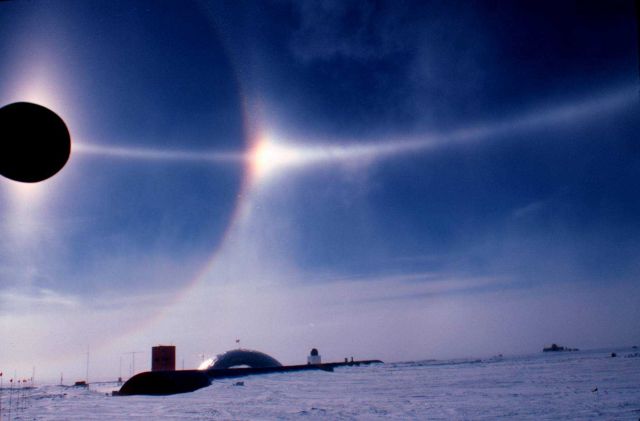 Halo and sundog with a brilliant larger arc Picture