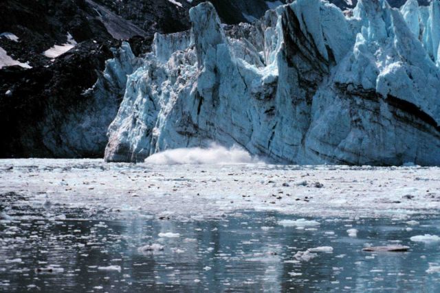 Glacier Bay - Johns Hopkins glacier calving Picture