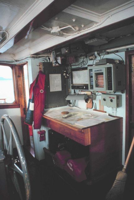 The chart table on the JOHN N Picture